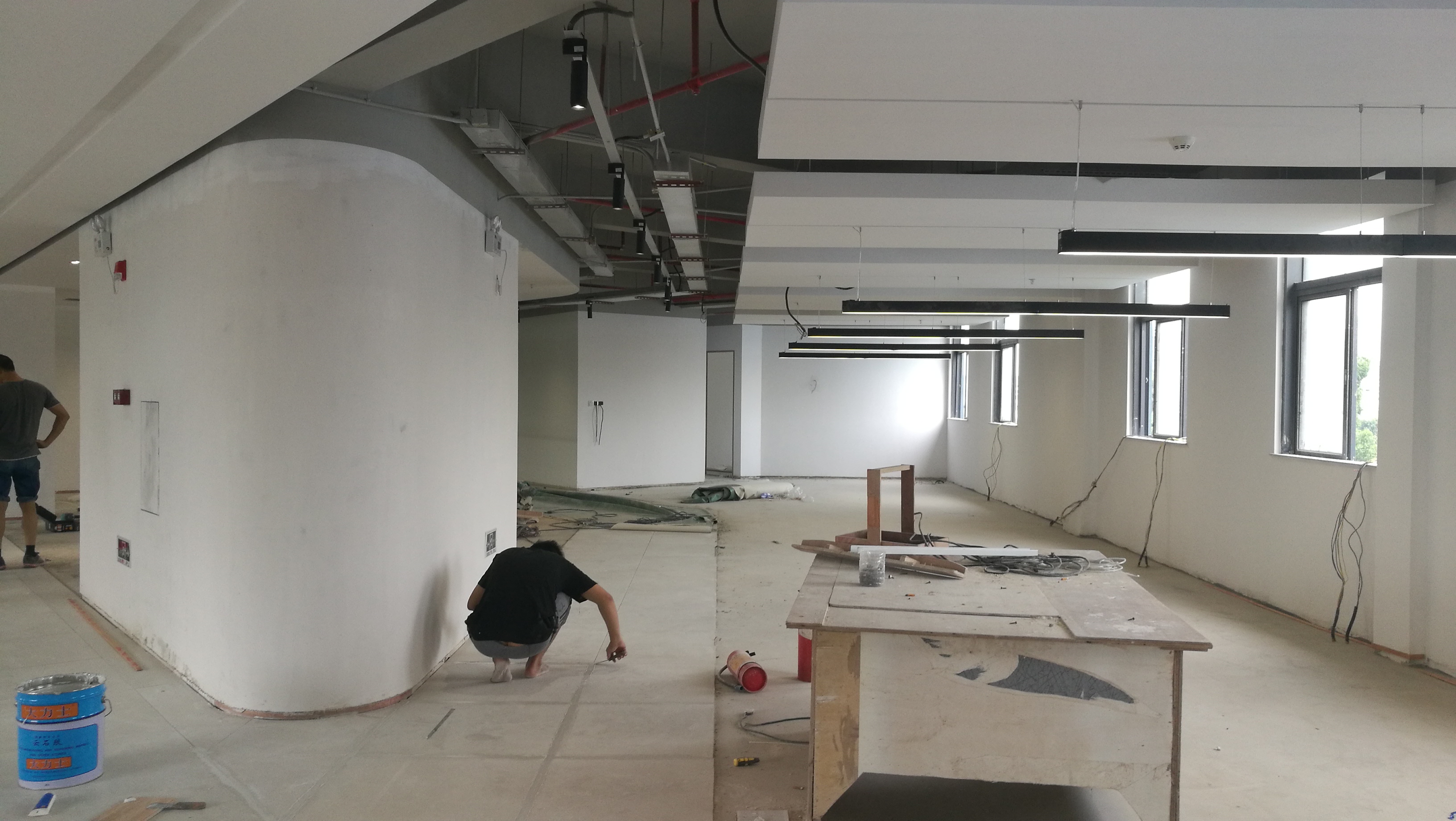 广州中青创投办公室3300㎡装修工地图_现场施工图文直播_土巴兔装修网
